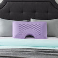 Front View of Malouf Shoulder Zone Dough Lavender Pillow